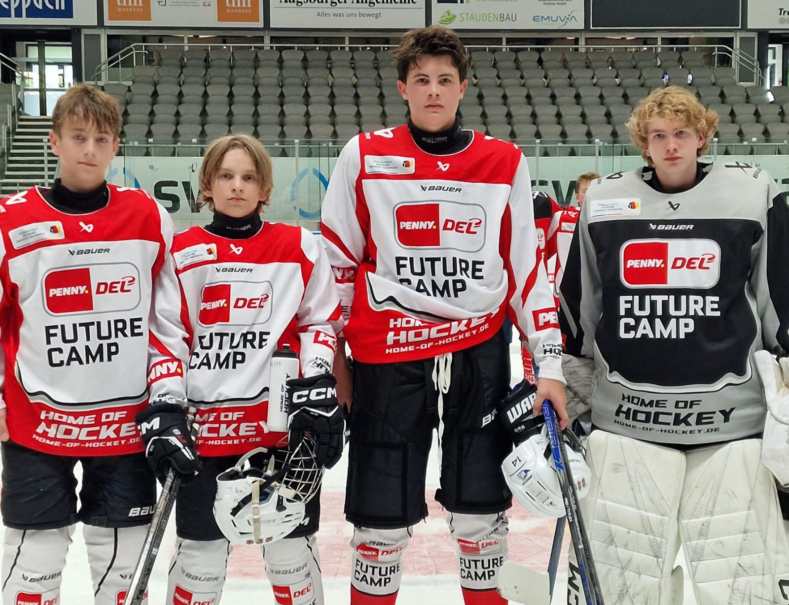 Teambild U15 - von links Lennard Hauf, Gabriel Pech, Fynn Hezel, Leonhard Effey